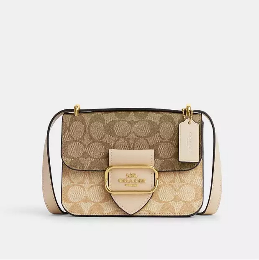 NWT Coach Morgan Square Crossbody In Blocked Signature Canvas